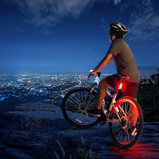 Bike Tail Light USB Rechargeable by Apace - Super Bright 100 Lumens LED Bicycle Rear Light Easily Clips on as a Red Taillight for Optimum Cycling Safety