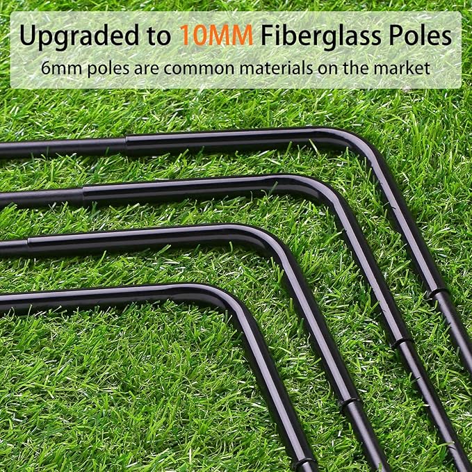 Soccer Goal with Carry Bag, 10/9MM Strengthen Pole, Arched Design, Kids Soccer Goals for Backyard Set 5x 3.1/3.6x2.7/2.9x2.4ft Portable Pop Up Soccer Nets for Toddler, Adults, Youth Games, Play, Gifts