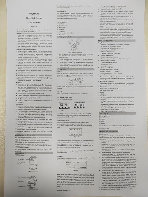 Wellue Fingertip Pulse Oximeter, Blood Oxygen Saturation Monitor with Batteries, Carry Bag & Lanyard for Wellness Use