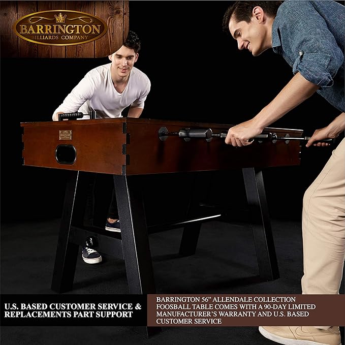 Barrington Foosball Multiple Styles Soccer Foosball Tables, Durable & Stylish Designs with Tabletop Sports Soccer Balls, Perfect for Family Game Rooms