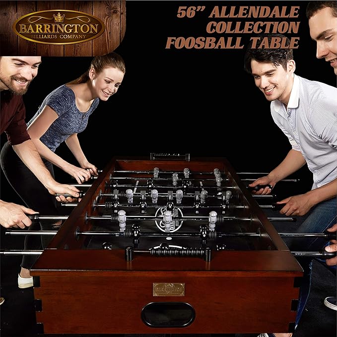 Barrington Foosball Multiple Styles Soccer Foosball Tables, Durable & Stylish Designs with Tabletop Sports Soccer Balls, Perfect for Family Game Rooms