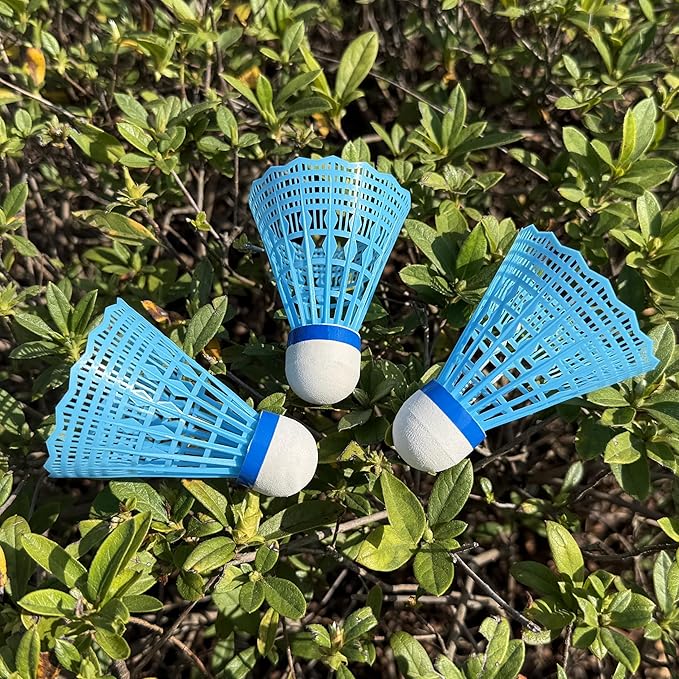 12 Packs Nylon Badminton Shuttlecocks Birdies Nylon Feather Shuttlecocks Badminton Birdies Great Stability & Durability Indoor Outdoor Sports Hight Speed Training
