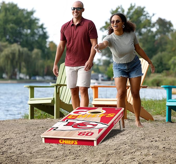 YouTheFan NFL 2’ x 4’ Professional Wood Cornhole Game