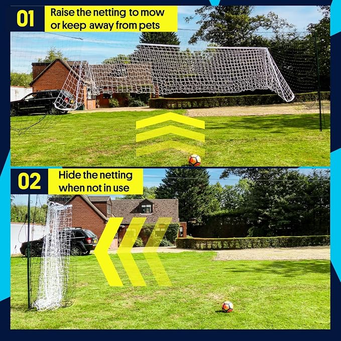 Soccer Goals & Soccer Backstop Net with Rebounder - All-in-One Backyard Net - Sports & Outdoors Soccer Goal for Volley, Passing, Solo Training