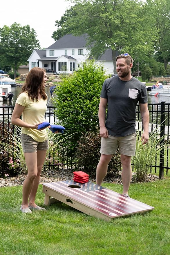 Slick Woody's Professional-Grade TREX Cornhole Boards - 4'x2' All Weather Regulation Corn Hole Toss Game with 8 Resin Filled Bags