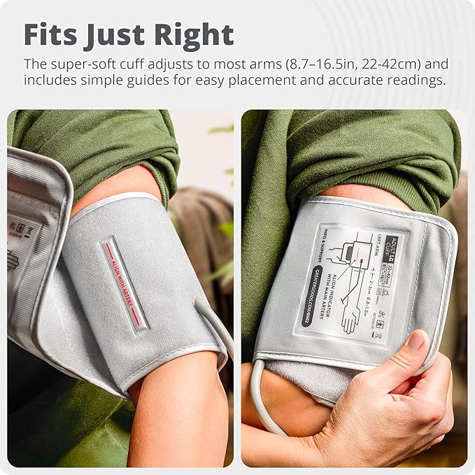 Greater Goods Blood Pressure Monitor - Complete BP Machine Kit with Wall Adapter and Premium Comfort Cuff, Designed in St. Louis