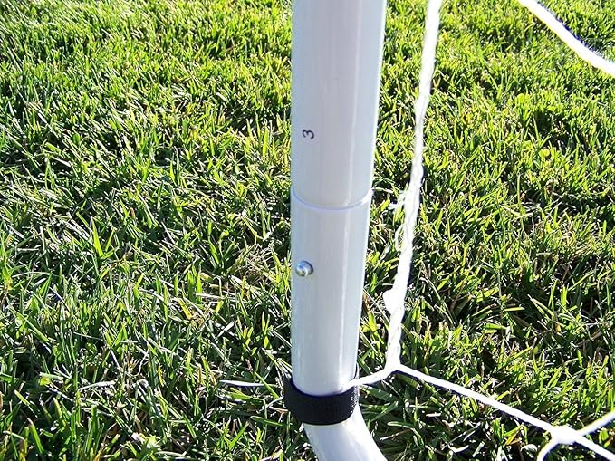 12 x 6 Ft. Powder Coated Galvanized Steel Soccer Goal w/Net. 12x6 Foot AYSO Regulation Size Portable Training Aid. Ultimate Backyard Goal, All Weather, One Year Warranty. New