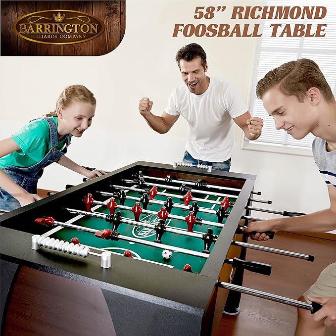 Barrington Foosball Multiple Styles Soccer Foosball Tables, Durable & Stylish Designs with Tabletop Sports Soccer Balls, Perfect for Family Game Rooms
