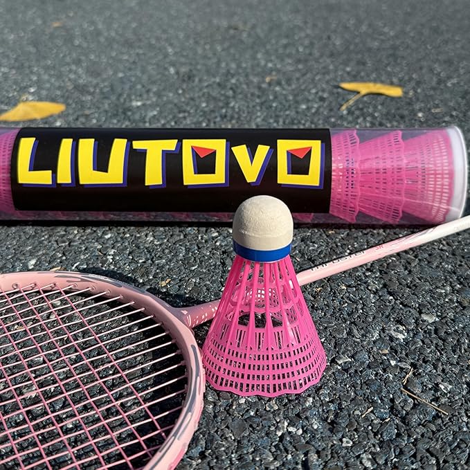 12 Packs Nylon Badminton Shuttlecocks Birdies Nylon Feather Shuttlecocks Badminton Birdies Great Stability & Durability Indoor Outdoor Sports Hight Speed Training