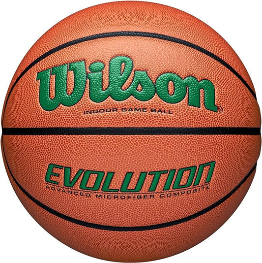 WILSON Evolution Indoor Game Basketballs - Size 5, Size 6 and Size 7