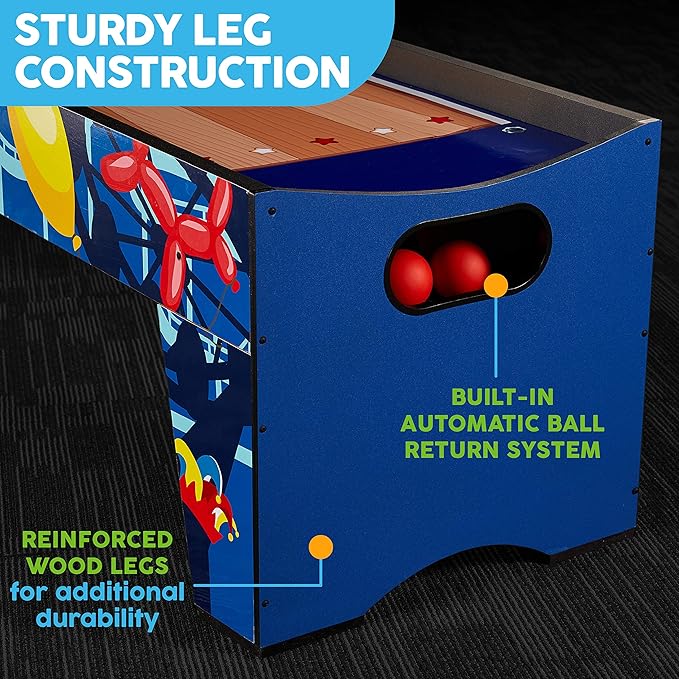 MD Sports Roll & Score Arcade Game, 87" Durable Electronic Scoring with Sound Effects and Game Balls, Perfect for Family Game Rooms