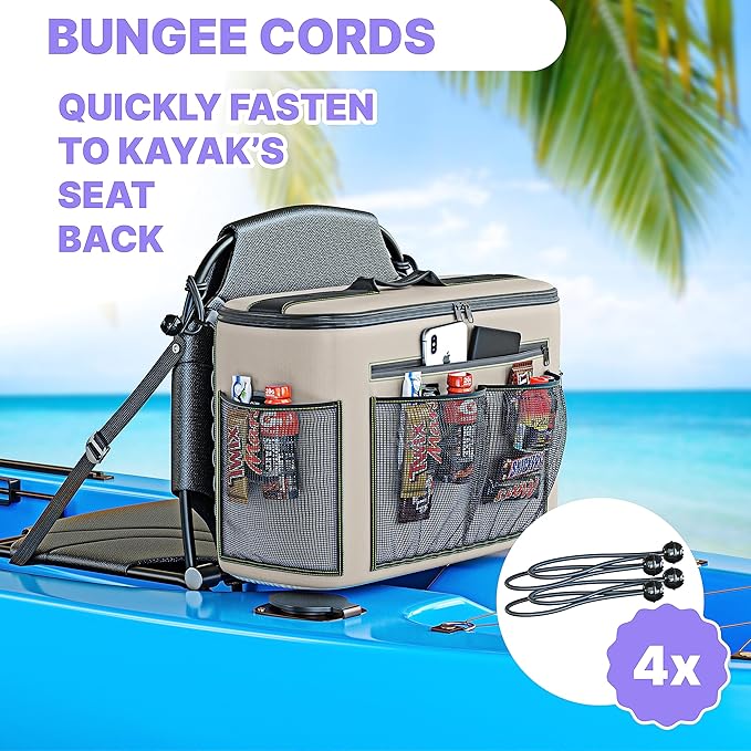 Skywin Kayak Cooler Behind Seat, Waterproof Cooler for Kayaking, Compatible with Lawn Chair Style Seats, Stores Drinks and Keeps Them Cool All Day