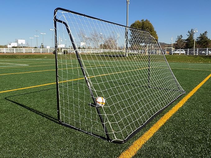 12 x 6 Ft. Powder Coated Galvanized Steel Soccer Goal w/Net. 12x6 Foot AYSO Regulation Size Portable Training Aid. Ultimate Backyard Goal, All Weather, One Year Warranty. New