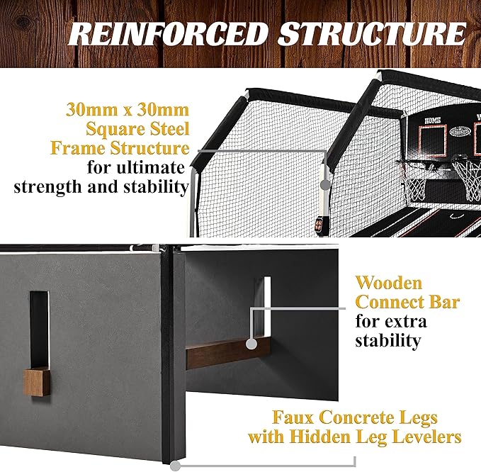 Barrington Urban Arcade Basketball Game Indoor Dual Shot, 6 Balls Included, Pop Off with The Perfect Indoor Electronic Basketball Game