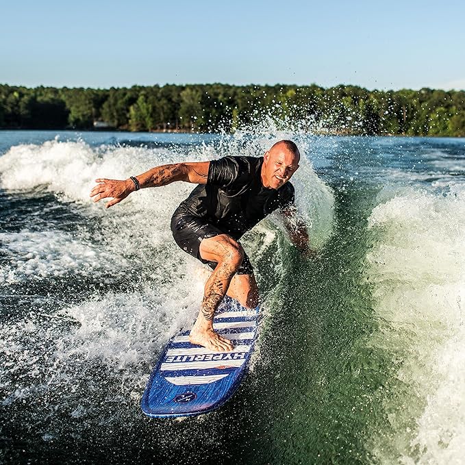 Hyperlite Landlock Wakesurf Board – Forgiving Longboard Style Wakesurf Board - Perfect for Beginners and Intermediate Riders or for Your First Surf Session