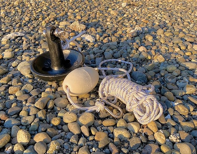 Newport Premium 10lb Mushroom Anchor Kit w/Bag, Rope, Buoy, & Stainless Hardware