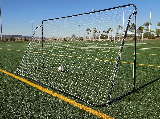 12 x 6 Ft. Powder Coated Galvanized Steel Soccer Goal w/Net. 12x6 Foot AYSO Regulation Size Portable Training Aid. Ultimate Backyard Goal, All Weather, One Year Warranty. New