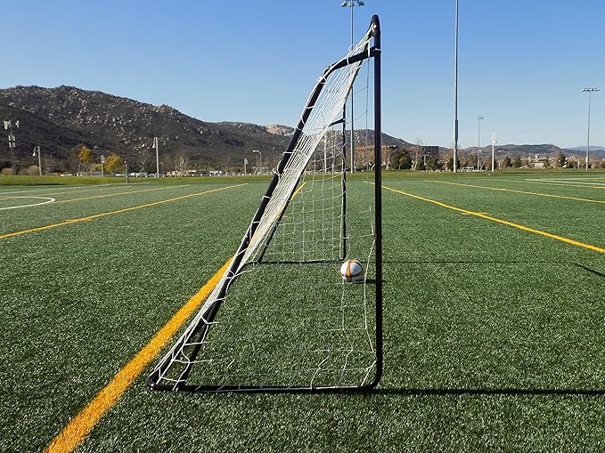 12 x 6 Ft. Powder Coated Galvanized Steel Soccer Goal w/Net. 12x6 Foot AYSO Regulation Size Portable Training Aid. Ultimate Backyard Goal, All Weather, One Year Warranty. New
