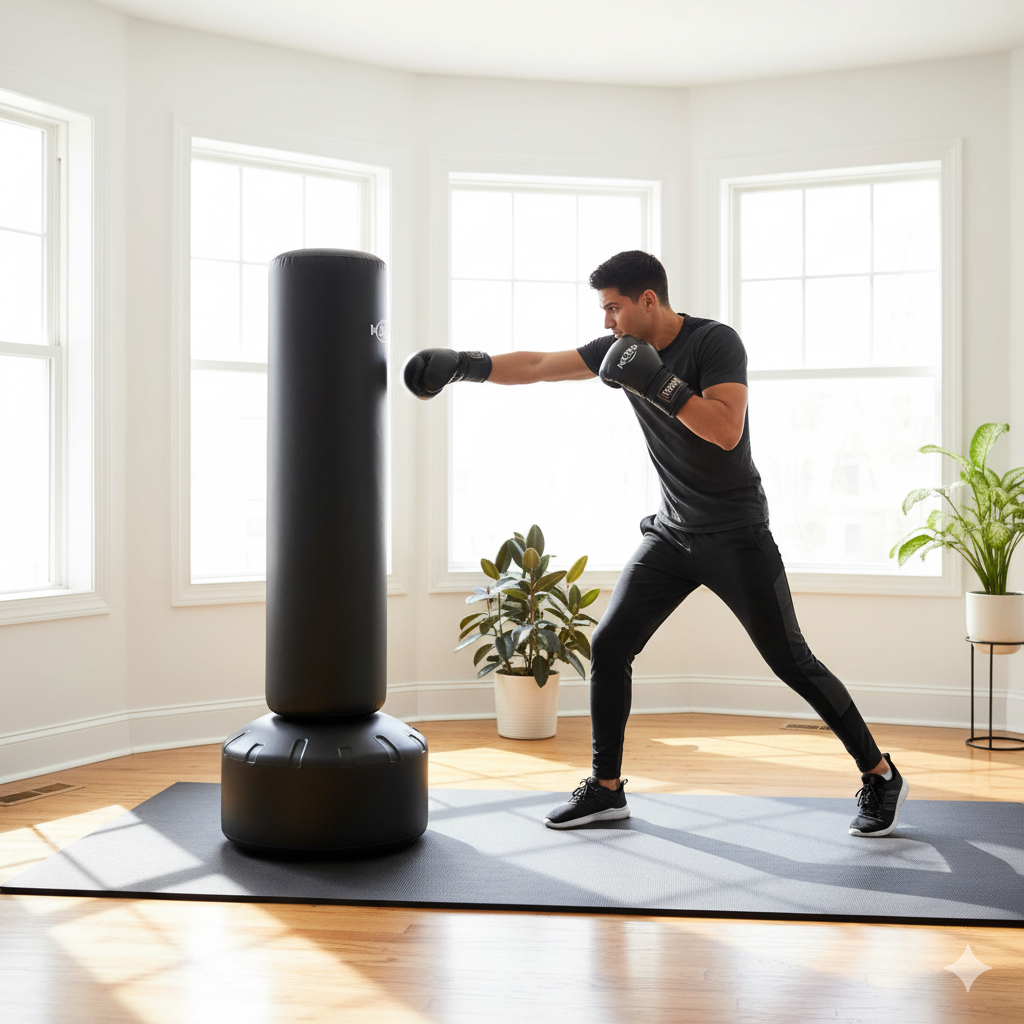 🥊 Stress Relief Meets Strength: Why a Punching Bag Belongs in Your Home Gym
