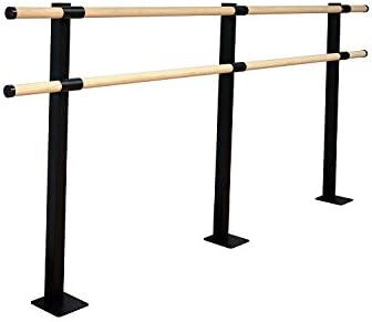 Vita Vibe - USA Made - Traditional Wood Double Barre Fixed Height Floor Mount Ballet Barre - Stretch/Dance Bar - 4 FT- 40 FT