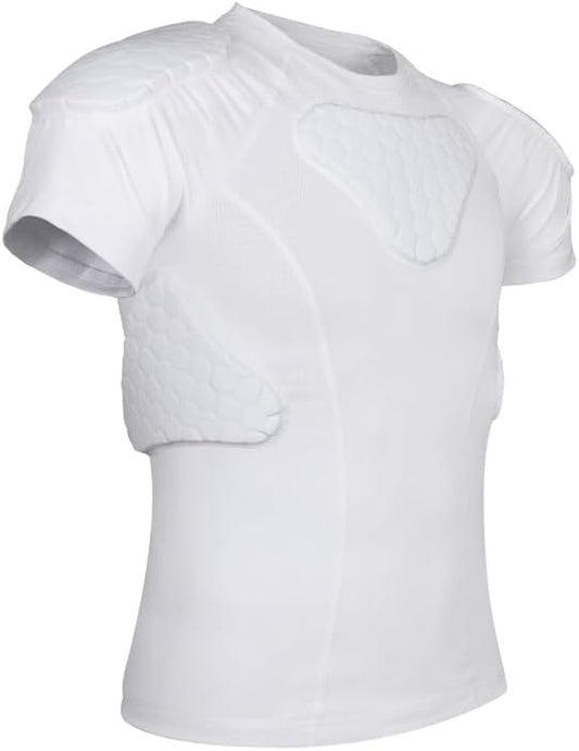 Youth Padded Compression Shirt Rib Protector for Football Protective Gear Baseball Padded Shirt Kid Child Boys