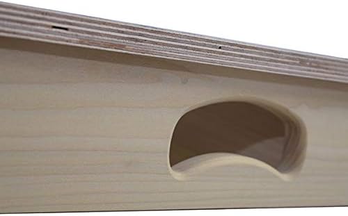 Slick Woody's Professional-Grade Cornhole Boards - 4'x2' Solid Wood Regulation Woodgrain Flag Bean Bag Toss Game with 8 Resin Filled Bags