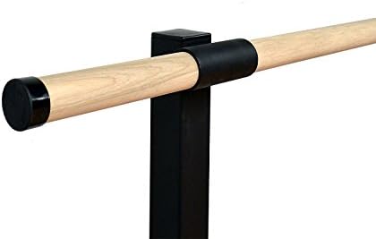 Vita Vibe - USA Made - Traditional Wood Double Barre Fixed Height Floor Mount Ballet Barre - Stretch/Dance Bar - 4 FT- 40 FT