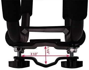 DRSPORTS 2 Pairs Heavy Duty Universal J-Bar Kayak Rack Roof Top Carrier for Kayak Canoe Paddle Boat Mounted on Car SUV, Car and Truck Crossbar with 4 pcs Tie Down Straps