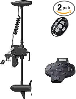 Zichen Haswing Black 12V 55LBS 39inch Transom Trolling Motor with Wireless Remote, Foot Control for Inflatable Pontoon Boat, Dinghy Kayak Fishing, One Person Boat Fishing in Saltwater and Freshwater
