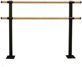 Vita Vibe - USA Made - Traditional Wood Double Barre Fixed Height Floor Mount Ballet Barre - Stretch/Dance Bar - 4 FT- 40 FT