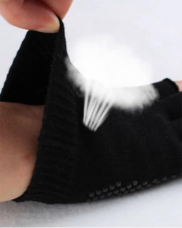 YL TRD V 2 Packs of Non Slip Fingerless Yoga Gloves Exercise Gloves Workout Gloves