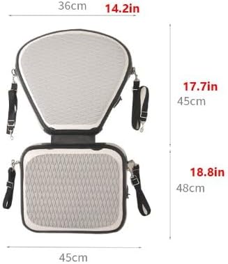 Inflatable Kayak Seat With Back Support And Adjustable Strap, Comfortable Thickened Sup Kayak Seats, Paddle Board Seat For Inflatable Boards Canoe Fishing Boat, Orange