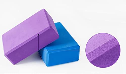 EXERZ Yoga Blocks 2 pack, Gym Blocks, Exercise Workout Fitness Bricks, Pilates Stretch Handstand Non-Slip