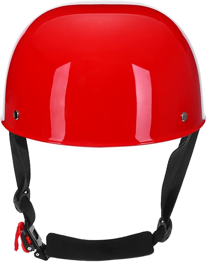 Vintage Retro Open Face Motorcycle Helmet Baseball Cap Half Helmets Men Women for Moped Cap Jet Scooter Street Cruiser with Mask Glasses - DOT Certified