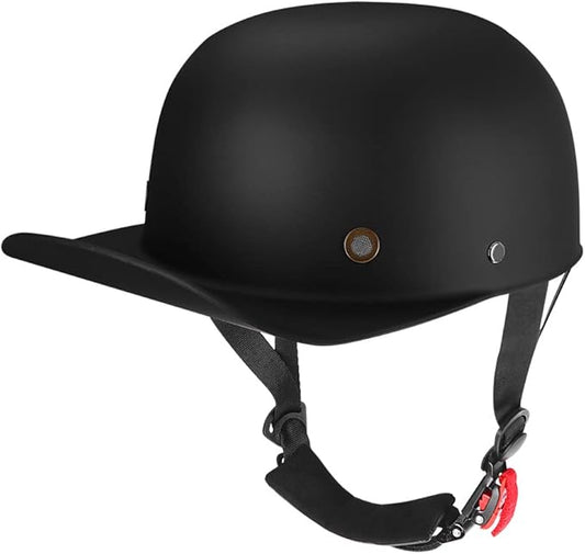 Vintage Retro Open Face Motorcycle Helmet Baseball Cap Half Helmets Men Women for Moped Cap Jet Scooter Street Cruiser - DOT Certified
