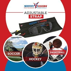Sports Goggles Adjustable Strap Training Goggles - Lightweight, Comfortable Design for Baseball, Basketball, Football, Hockey, Lacrosse, Soccer