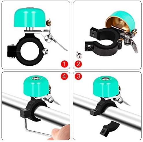 Greallthy Bike Bell Classic Brass Bicycle Bell,Bike Bells for Adults Kids,Loud Sound Bells Fit for 0.87-1.25in/22.2-31.8mm Bicycle Handlebars,Road Mountain Bike Accessories.