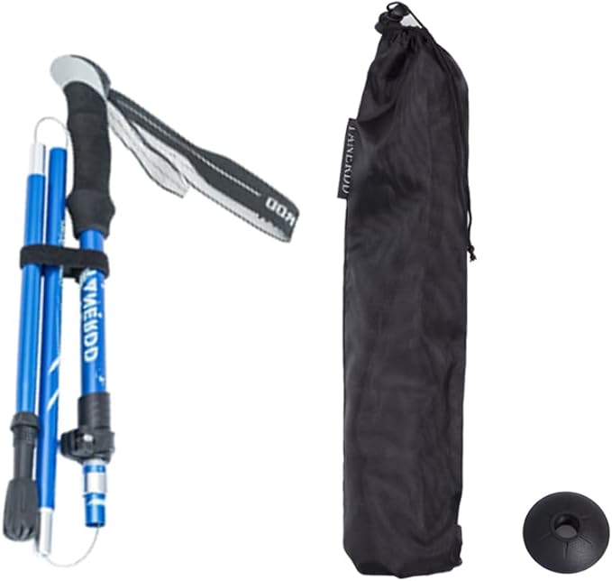 Trekking Poles - 1pc Sports Aluminium 7075 Anti Shock Walking Trekking Hiking Stick Pole,Ultralight Alpenstock,Adjustable Quick,Single Collapsible Pole