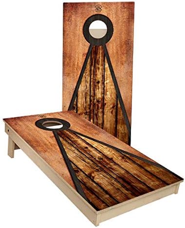 Slick Woody's Professional-Grade All Weather Cornhole Boards-4'x2' Weather Resistant Regulation Corn Hole Toss Game w/ 8 Resin Filled Bags