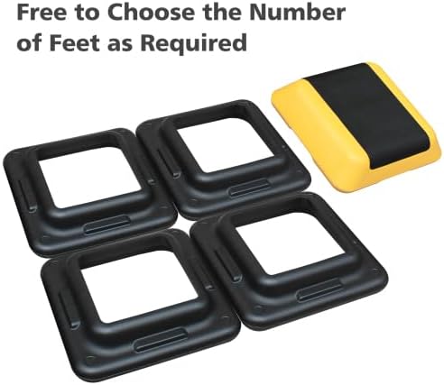 16" x 16" Height-Adjustable Step Aerobics Platform Fitness Equipment Stepper Trainer Exercise Step Platform with 4 Riser