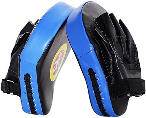 TLBTEK Taekwondo Kick Shield - Muay Thai MMA Karate Kickboxing Training Pads - Curved Leather Strike Shield