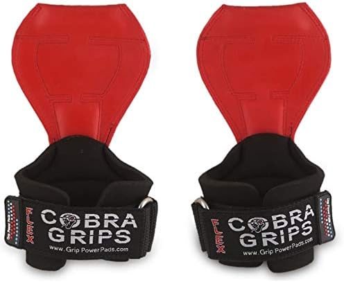 2018 Cobra Grips Flex Model Weight Lifting Gloves Heavy Duty Straps Alternative Power Lifting Hooks for Deadlifts with Padded Wrist Wrap Support Bodybuilding