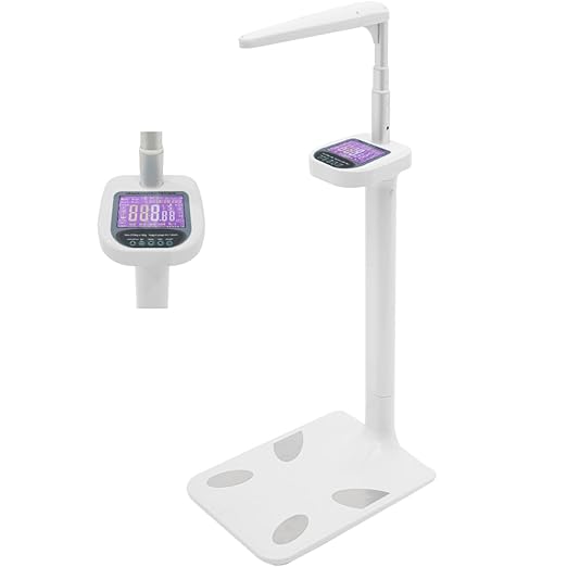 Professional Ultrasonic Medical Scale w/LCD Display Digital Physician Scale Height and Weight Scale for Measuring BMI Body Fat Muscle Calories and More