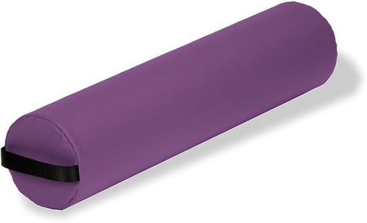 Earthlite Bolster Pillow Full Round – Durable Massage Bolster, 100% PU Upholstery incl. Strap Handle/Professional Quality for Massage Table/Back Pain Relief