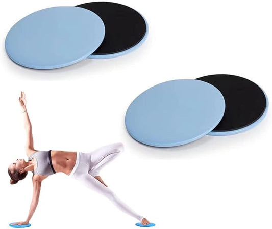 4Pcs Dual Sided Gliding Discs Core Sliders Ultimate Core Ab Fitness Trainer. Leg Exercise Gear for Gym, Home, Yoga, Pilates | Strengthen Abdomen, Burn Fat, Improve Balance