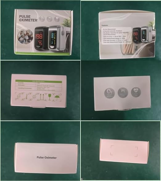 Pulse Oximeter Fingertip Oxygen Monitor Fingertip Pulse Ox Heart Rate and SpO2 Finger Pulse Oximeter for SpO2/Heart Rate/Perfusion Index Blood Oxygen Saturation Monitor with Battery Lanyard (Blue)