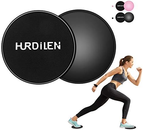 Core Sliders, Exercise Gliding Discs Dual Sided Use on Carpet and Hardwood Floors, Lightweight and Perfect Fitness Apparatus for Training Abdominal Core Strength