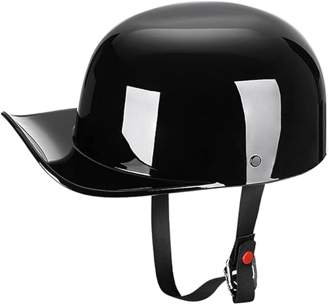 Vintage Open Face Motorcycle Helmet Retro Baseball Cap Half Helmets Women Men for Scooter Moped Cap Street Cruiser Jet - DOT Certified