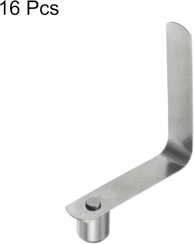 HARFINGTON 16pcs Single Button Kayak Paddle Snap Spring Clip 9.5x12.5x45mm 65Mn Spring Steel V-Shaped Solid Lift Telescopic Locking Tube Pole Clips for Tent Umbrella Camping