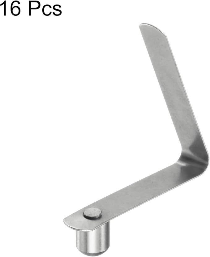 HARFINGTON 16pcs Single Button Kayak Paddle Snap Spring Clip 6.5x8x36mm 65Mn Spring Steel V-Shaped Solid Lift Telescopic Locking Tube Pole Clips for Tent Umbrella Camping